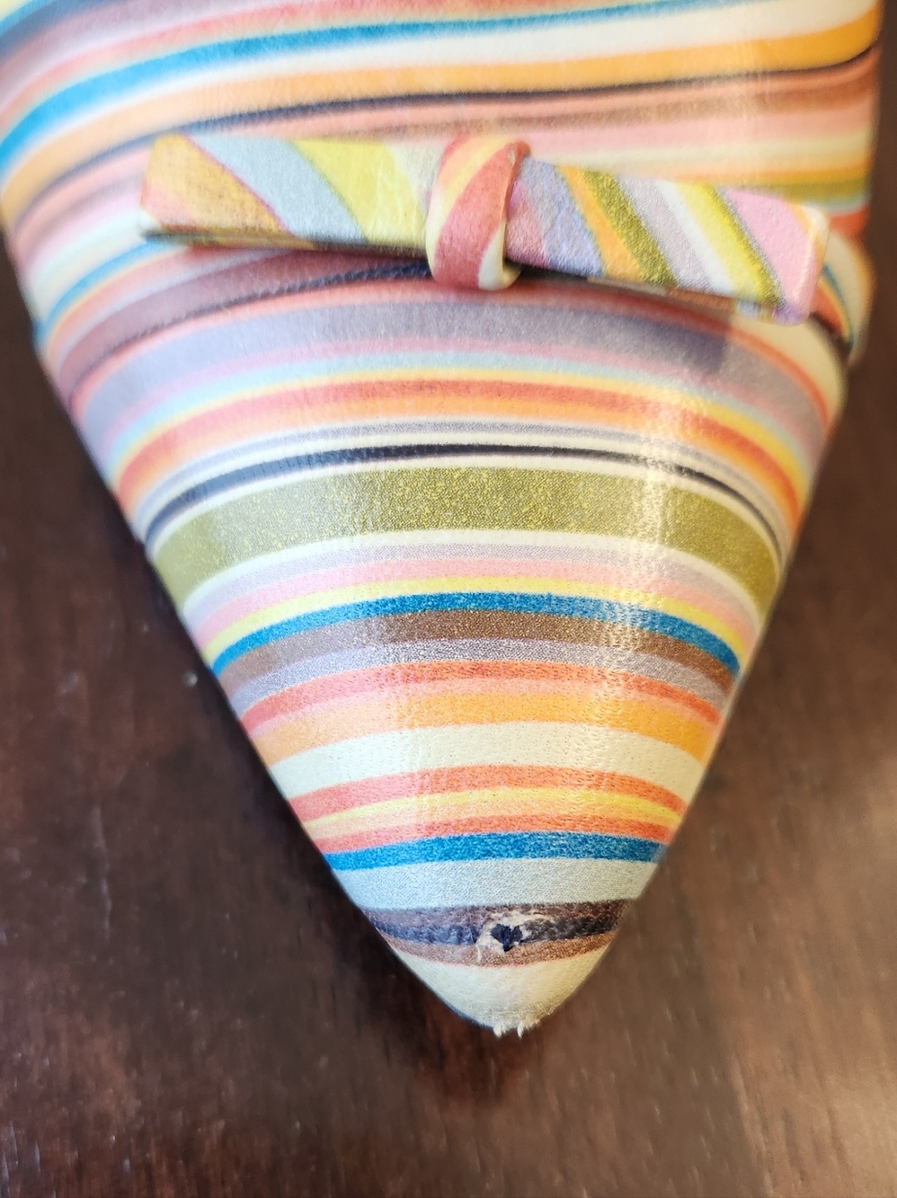 Striped Multicolour Pointed-Toe Heels - Picture 8 of 8